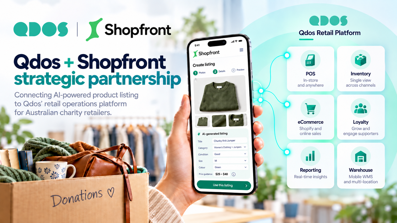 Qdos Shopfront Partnership Announcement hero image